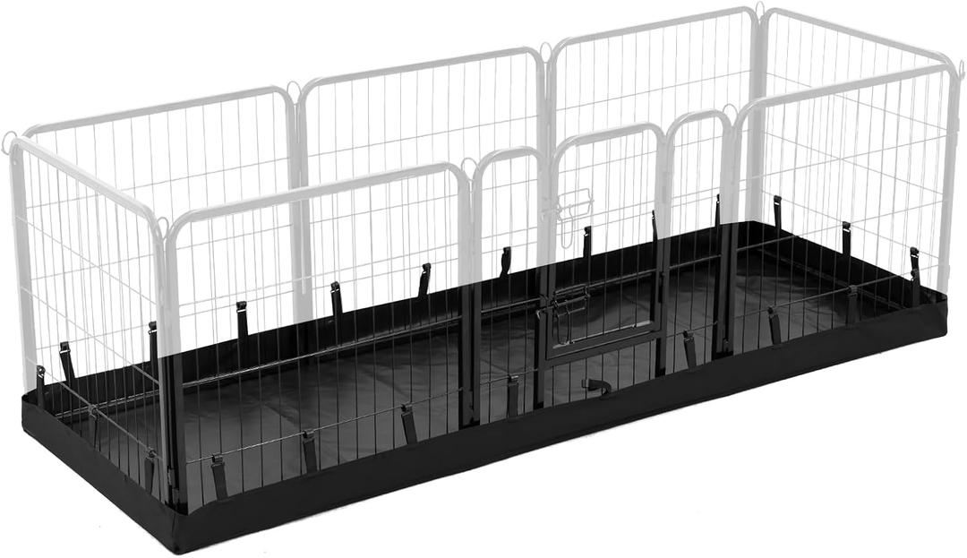 PJYuCien Rectangle Dog Playpen Bottom - Fits 8 Panels, 24'' Width, 24''x72'' Size, 600D Oxford Cloth, Waterproof