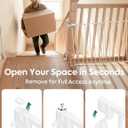 Babelio 36" H Removable Baby Gate for Stairs No Bottom Bar, 29-43" W, White