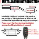 2.5 Inch Valved Muffler Electric Exhaust Cutout with Muffler Cat Back Exhaust System Kit (Dual Valve)