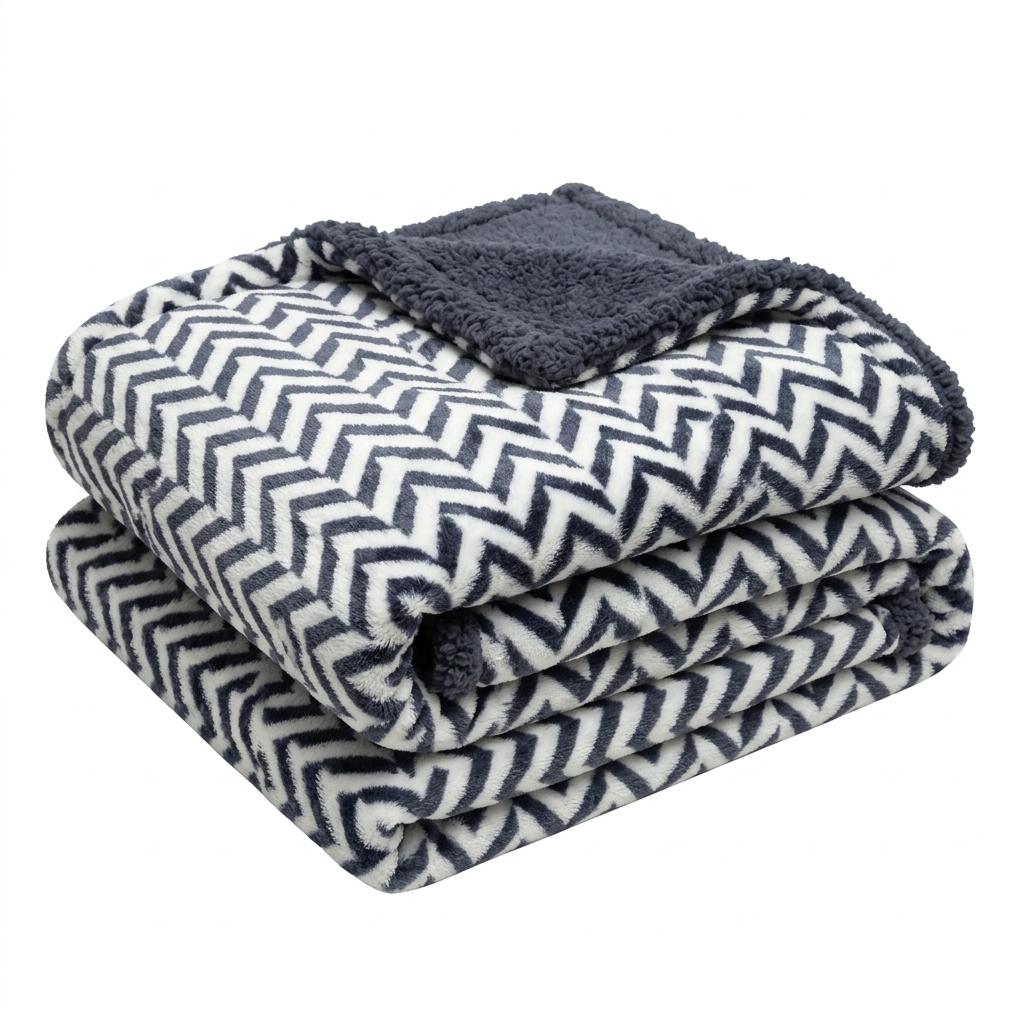 Montauk Jacquard Velvet Throw Reversible 50x60, Navy