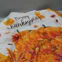 Yilad Thanksgiving Pumpkin Maple Leaf Tablecloths Round Tablecloth Fitted Elastic Table Cover Washable for Kitchen Dining Picnic Party Fit Table 45-50
