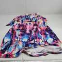 Watercolor Scuba Notched Strapless Fit & Flare Party Dress, Size XL