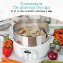 Euro Cuisine FS2500 Electric Food Steamer, Versatile Vegetable Steamer & Steam Cooker Ideal for Fish, Veggie, Meat, Stainless Steel 1200 Watts