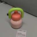 CHAKO LAB Water Bottle with Straw and Carry Handle | Wide Mouth vacuum insulated stainless steel Bottles | Reusable, leak-proof and BPA-free | 33oz (Pink&Green)