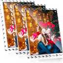 HELPLEX 8x10 Clear Acrylic Picture Frames with Scalloped Edges, 3-Pack Magnetic Frame with Stand for Horizontal or Vertical Display, Tabletop or Desk Photo Holder
