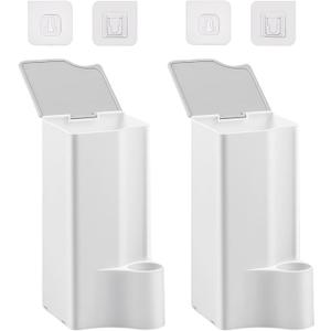 Stitokg 2-Pack Toilet Holder Compatible with Clorox Toilet Wand Only, Space-Saving Wall-Mount & Free-Standing Storage for Disposable Scrubbing Pads-ideal choice for Clorox Toilet Wand
