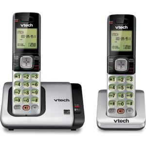 VTech CS67192 2Handset Cordless Phone with Caller ID/Call Waiting, Handset Intercom & Backlit Display/Keypad, Silver