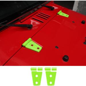 2PCS Hood Hinge Cover Trim Accessories for Jeep Wrangler JK JKU Sport Rubicon Sahara & Unlimited 2007-2018 (Green)