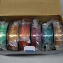 MIKA3D 6 Spools Bicolor Dual Color 1.75mm 3D Printer Filament Bundle, 3D Printing Silk PLA, Silk Black-Red/Purple-Green/Blue-Green/Red-Gold/Gold-Copper/Black-Orange, 3D Printing PLA 250g X 6 Spools