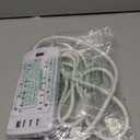 6FT Surge Protector Power Strip, Nuetsa Extension Cord with 8 Outlets and 4 USB Ports, 6 Feet Power Cord (1625W/13A), 2700 Joules, ETL Listed, White