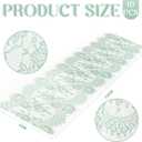 Newwiee 10 Pcs Sage Green Lace Table Runner 14 x 120 Inch Embroidered Floral Table Runner Boho Romantic Gauze TableCloths for Wedding Bridal Shower Birthday Party Decorations