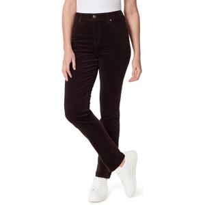 Gloria Vanderbilt Women's Amanda Corduroy Slim High Rise Pant 16 Short