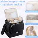 Wearable Breast Pump Bag with Cooler Compartment Compatible with Willow/Elvie/Medela/Momcozy M5/S12 Pro, Breast Milk Cooler Travel Bag with Ice Pack, Pumping Bags for Work, Black