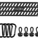 LUCKY STRAPS Tailgate Net for Pickup Truck Bed, 50'' x 15'' Heavy Duty Tailgate Cargo Netting for Small & Mid-Size Truck, Easy-to-use Tailgate Mesh for Chevy, Ford, Toyota, GMC, Dodge RAM, Jeep(Black)