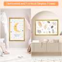 15x23 Wood Frame Gold, Ornate Natural 23x15in Picture Poster Frame, Modern Golden 15 x 23inch Gallery Wall Photo Frame with HD Plexiglass, Horizontal Vertical Wall Mounting Display 1pcs