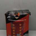 Heated Sleeping Bag pad, Operated by 5V/2A USB Power Supply (Battery NOT Included). Black & Red Flannel.