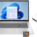 HP 17.3 inch 1920 x 1080 (Full HD) Laptop | AMD Ryzen 5 7430U(Beat i7-1255U) | AMD Radeon Graphics | HDMI|Silver| 16GB RAM | 512GB SSD | Windows 11 S | Bundle with 64GB USB Flash Drive