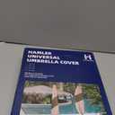 HAMLER Patio Umbrella Cover, Heavy Duty Waterproof Market Parasol Umbrella Covers with Zipper & Telescopic Rod, Outdoor Market Umbrella Cover Fits 7ft to 11ft Garden Umbrella, Brown & Beige (Market-77H x 20DIA inch)