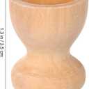 NUOBESTY 15 Pcs Unfinished Wooden Egg Cups, DIY Painting Wood Holder Stand for Easter Crafts, Single Decorative Display for Boiled Eggs