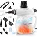 LABIGO Steam Cleaner, Pressurized Handheld 13pcs Multi-Purpose Natural Deep Cleaning Steamer, Portable Steamer for Cleaning Home, Grout, Kitchen, Car, Window, Upholstery, Bathroom and Clothes, White