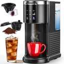 COWSAR Single Serve Coffee Maker, Coffee Brewer for Capsule and Ground Coffee, Capsule Coffee Machine with 40 Oz Water Tank, Instant-Heat