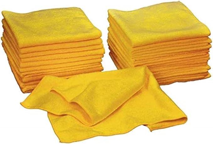 Signature Ultra Plush Microfiber Towels, Pack of 10, Yellow