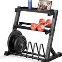 YOLEO 3-Tier Adjustable Dumbbell Rack Weight Storage Stand