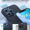 Shockproof for iPhone 16 Pro Max Case, [Camera Protection] [Military-Grade Drop Protection] Protective Anti-Yellow Slim Translucent Skin-Friendly for iPhone 16 Pro Max Phone Case, Navy Blue