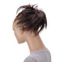 CAISHA XXL Hairpiece Scrunchie Updo Voluminous Slightly Wavy Messy Bun Dark Brown G7F