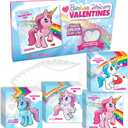 Kangaroo 28 Pack Rainbow Unicorn Valentines Day Cards for Kids School with Envelopes  Cute Unicorn Valentines Cards for Kids Classroom Exchange Gifts, Rainbow Girls Valentines for Class, Party Favor Gifts