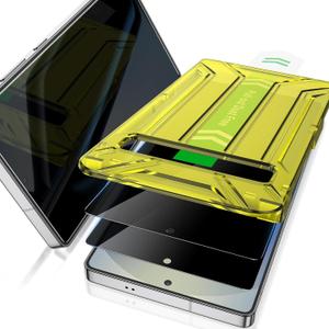 Fotbor for Samsung Galaxy S25 Ultra 28 Privacy Screen Protector with [3s Installation Frame], Case Friendly 9H+ Tempered Glass 2Pack (Black-DustFree Case)