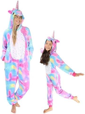 Funziez! Slim Fit Adult Onesie - Animal Halloween Costume - Plush Unisex One Piece Cosplay Suit for Women and Men L