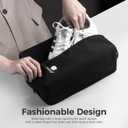 pack all Plus-Sized Stylish Shoe Bag for Travel, Water-Resistant Shoe Pouch for Gym, Smell-Proof Soccer Cleats Bag for Sport (Black)