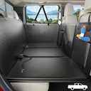 Back Seat Extender for Dogs Truck-Upgraded PU Leather-Dog Pet Seat Cover Back Seat Hard Bottom 500lbs, Anti-Scratch Dog Hammock for Crew Cab Trucks F150, RAM1500, Sierra, Tundra, Silverado (For Full Size Truck / Full Size SUV, XL Black Faux Leather)