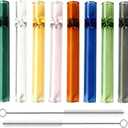4 Pcs colored Borosilicate Blowing Tubes - High Temp Resistant for Industrial, Laboratory, and Craft Projects, glass straw