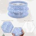 Kids Winter Hat Gloves Scarf Set Toddler Winter Beanie with Pom Knit Neck Warmer Fleece Lined Gloves for Boys Girls (2-8 Years, Blue Mix)