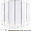 EZVALO 6-Pack Under Cabinet Lighting, Wireless Closet Lights, 50 LED Rechargeable Motion Sensor Light, Dimmable, 3 Color Temperatures, 11.8 inch Counter Lights for Kitchen, Pantry, Bedroom, Wardrobe (White)
