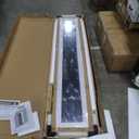 Bifold Doors for 24" x 80" Opening, 1-lite Mirror Closet Folding Doors with Hardware kit Included, Easy Assembly, White