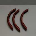 Carbon Fiber Steering Wheel Covers 3 Piece Clip on Steering Wheel Cover (Red) (Standard Size[14"1/2-15"])