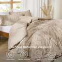 Bedsure Tufted Boho Comforter Set Full Size - Khaki Boho Bed Set, GentleSoft 3 Pieces Farmhouse-Style Embroidery Bedding, Gifts for Woman, Soft Jacquard Full Comforter for All Seasons
