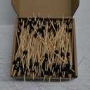 Hushee 300 Pcs Cocktail Picks Disco Ball Decorative Toothpicks for Appetizers Fancy Bamboo Skewers for Drinks Wedding Disco Party Decorations 70s 80s 90s Party Supplies(Gold, Black)