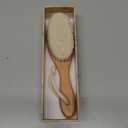 Wooden Baby Hair Brush for Toddler Girls, Boys - Cradle Cap Brush for Babies, Soft Goat Bristles, Perfect Gentle Scalp Newborn Comb for Infant, Girls, Boys, Bath Essentials(Walnut, Regular)