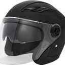 Motorcycle Open Face Helmet Adult 3/4 Half Helmets for Motor-Bike Scooter Biker Men Women DOT Approved, M