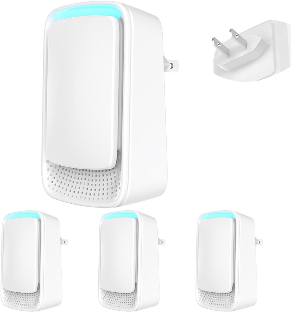 Plug In Air Purifier Air Ionizers Purifier for Home Negative Ion Generator Ionic Air purifier for home, office, pets, toilet, bathroom, smokers(4 Pack)