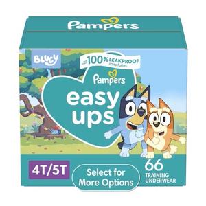 Pampers Easy Ups Bluey Potty Training Pants Boys Size 4T/5T 66 Count