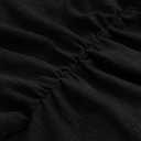 SOLY HUX Women's Tube Tops Summer Casual Ruched Strapless Sleeveless Crop Top Sexy Bandeau Tops (Black, S)