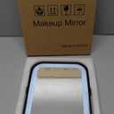 Lighted Vanity Mirror, Rechargeable Travel Makeup Mirror with Lights, 10''x8'' Desk Mirror with Lights,Make up Mirror with Lighting for Makeup Desk  Dressing Room (Black)