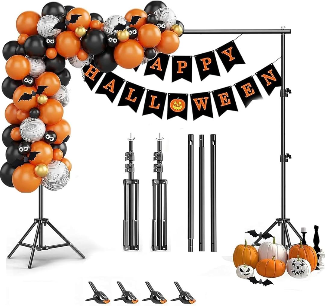 BEIYANG 6.5x6.5 FT Backdrop Stand, Adjustable Photo Background Stand Support kit with Carry Bag for Parties, Decoration, Wedding, Photo Video Studio Shooting
