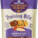 Old Mother Hubbard Wellness Training Bitz Assorted Mix Dog Biscuits, Natural, Training Treats, Three Flavors, Small Size, (8 Ounce Bag)