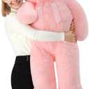 Tezituor 52 Pink Big Teddy Bear, Giant Bear Stuffed Animal Plush Toy,Soft Gifts for Valentine, Christmas, Birthday, Baby Shower,Wedding Party.